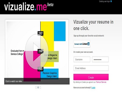 Captura3 Haz de tu currículum una infografía con Visualize.me