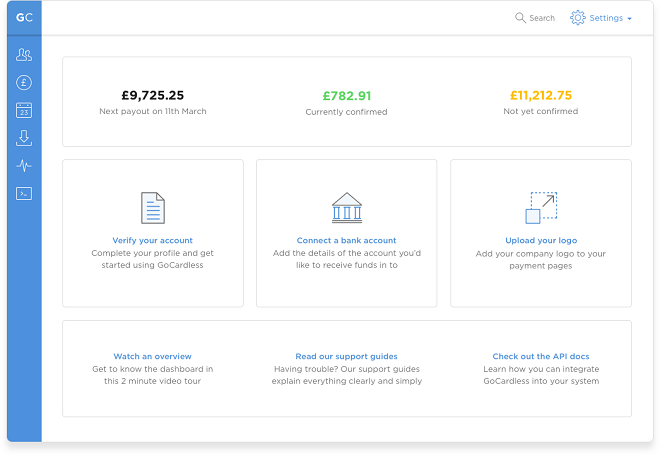 Desde el Dashboard de la aplicación podemos consultar en tiempo real qué pagos esperamos recibir 