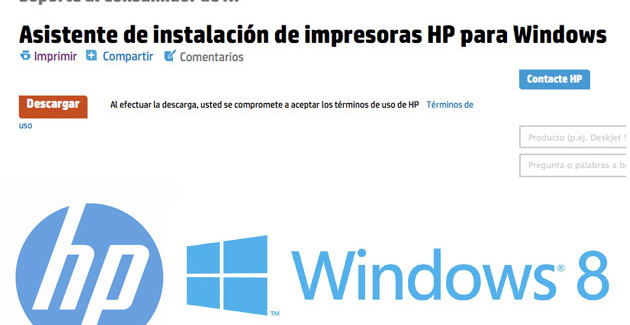 instalación de impresoras HP para Windows