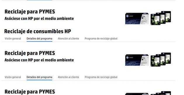 reciclaje cartuchos de tinta de HP