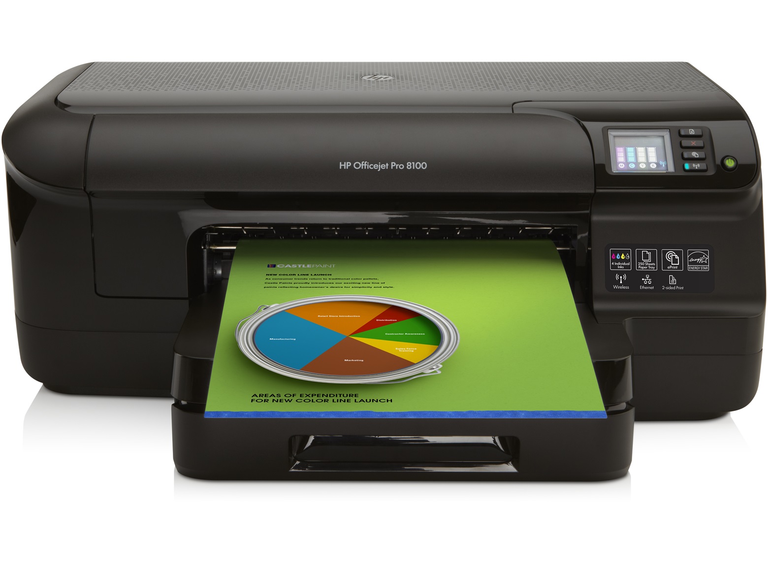 Imprimir una página de prueba con la HP Officejet Pro 8100