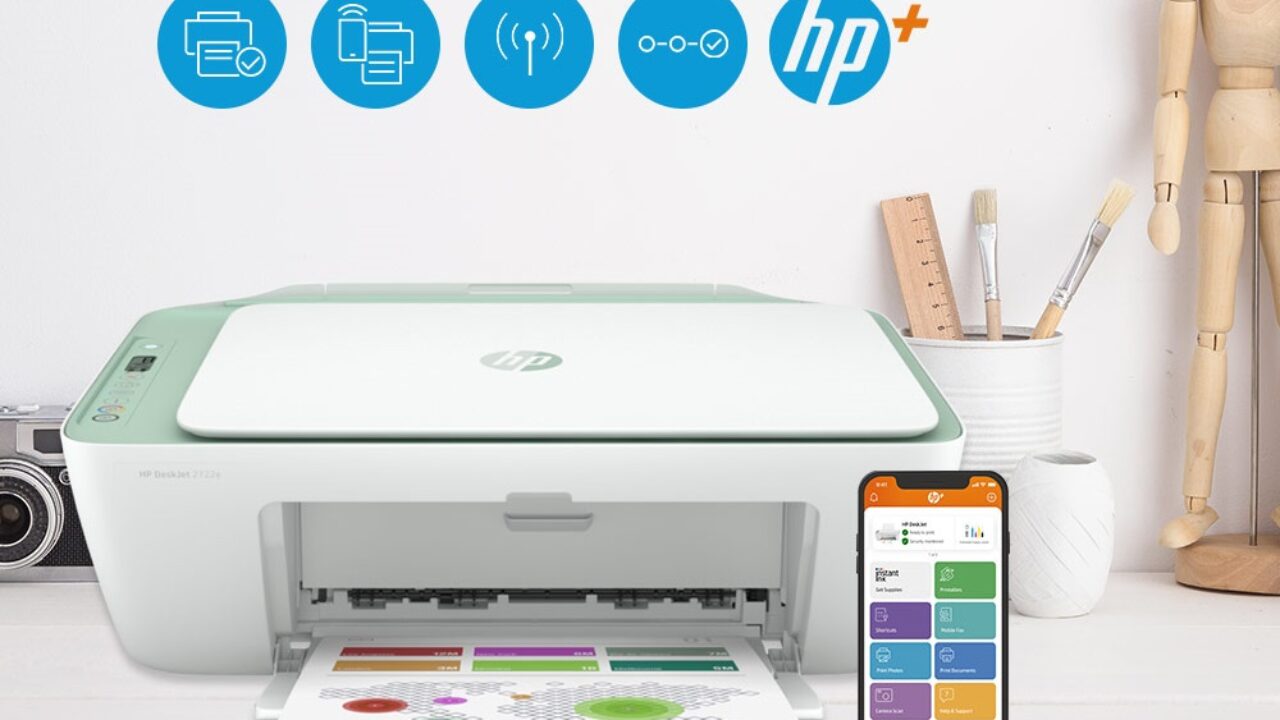 HP DeskJet 2722e, económica y con 6 meses gratis de HP Instant Ink
