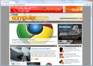Google Chrome interfaz