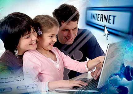 niños padres internet