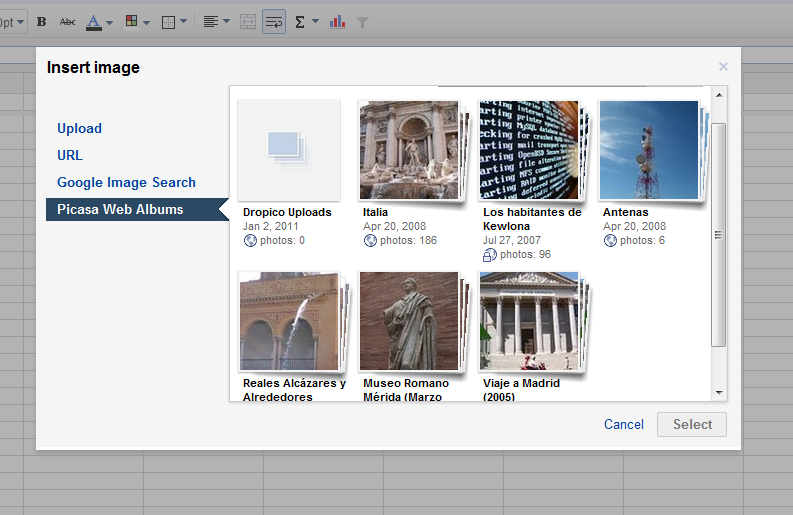 Google Docs integra imágenes en las hojas de cálculo Google Docs integra imágenes en las hojas de cálculo