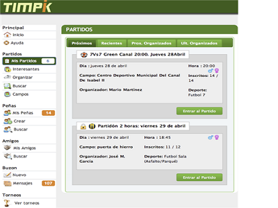 Timpik, una red social para deportistas Timpik, una red social para deportistas