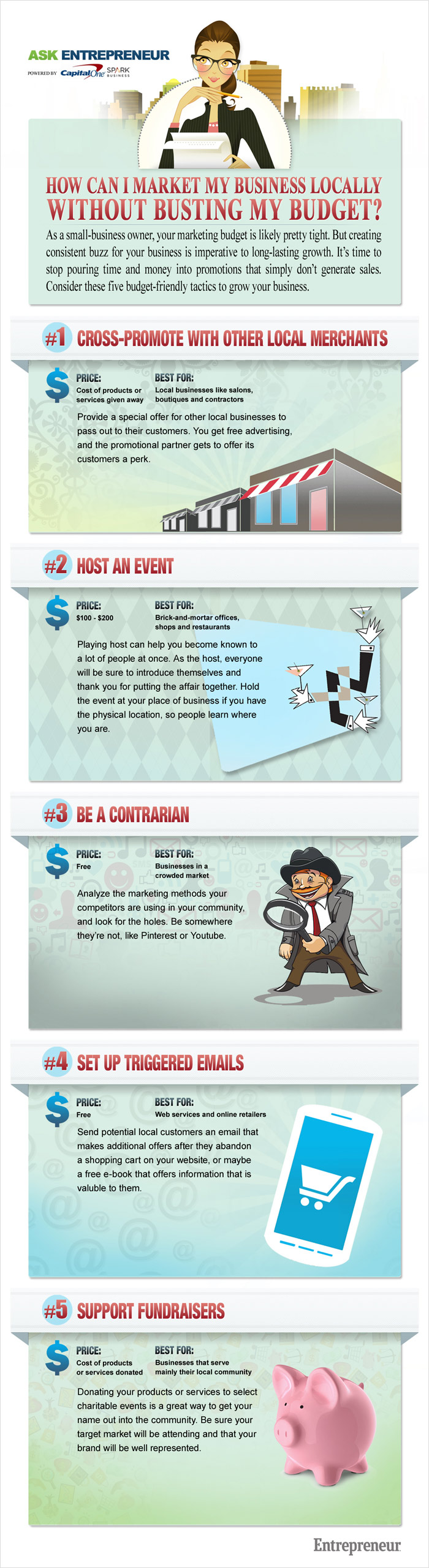 Cinco maneras económicas de promocionar un negocio local (infografía)