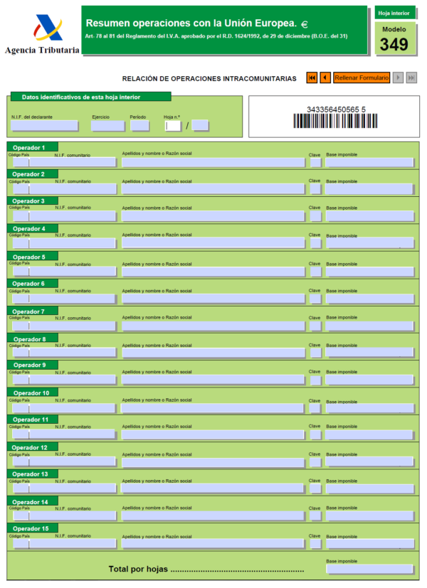 J349 Form.pdf Modelo 349: todo lo que tienes que saber - MuyPymes