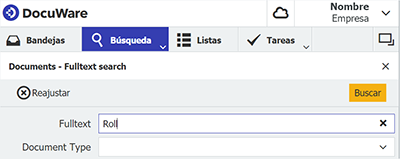 Métodos de búsqueda - DocuWare