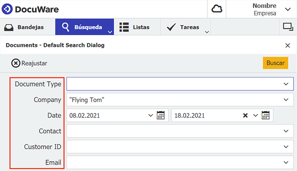 Métodos de búsqueda - DocuWare